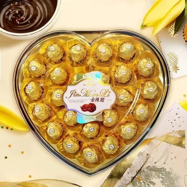 Подарочная коробка с шоколадными конфетами в форме сердца на свадьбу и День святого Валентина