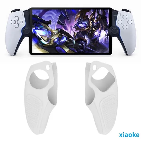 Силиконовый чехол для PlayStation Portal, белый, противоскользящий