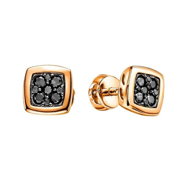 Серьги женские с бриллиантами из красного золота 585 пробы 585GOLD