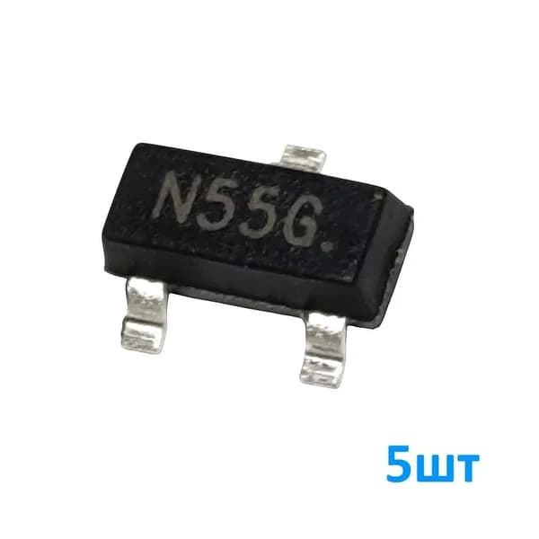 IRLML0030 5шт, (N55G) Полевой транзистор, N-канальный, 30В, 5.3А 0.027Ом, корпус SOT23, маркировка N55G