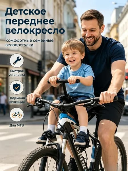 Велокресло детское черный