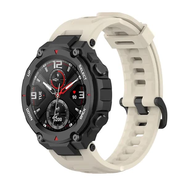Силиконовый ремешок для часов Amazfit T-Rex и T-Rex Pro, бежевый, 218 27 мм