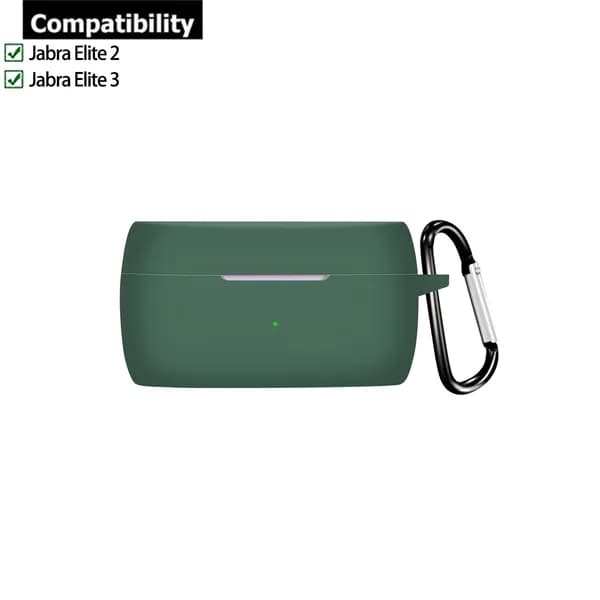 1 шт Защитный чехол для наушников TPU Силикон для Jabra Elite 2 / Elite 3, мягкий, с крюком