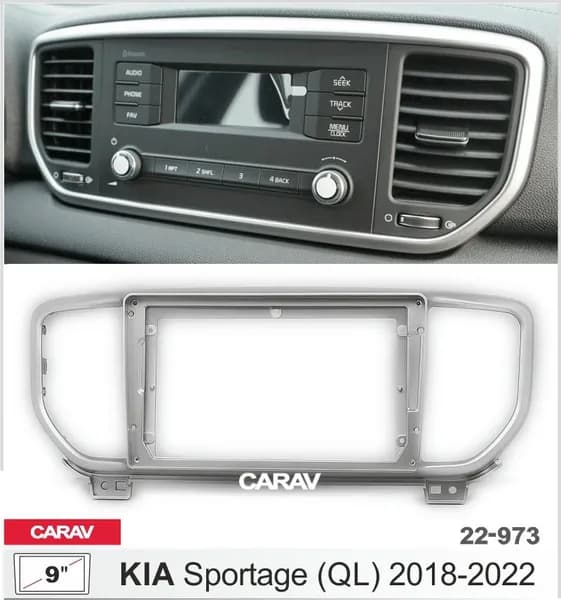 CARAV 22-973 (9 дюймов переходная рамка для а/м KIA Sportage (QL) 2018+