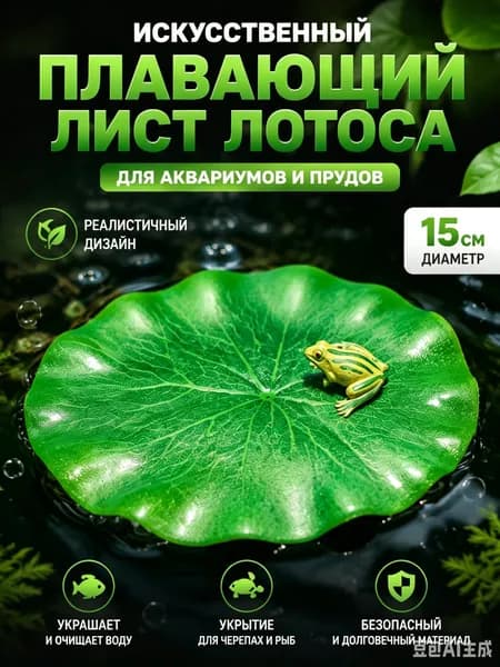 Искусственные листья лотоса, плавающий декор для аквариумов и прудов