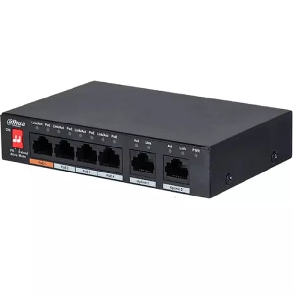 Dahua PFS3006-4ET-60 4-портовый PoE-коммутатор 100 Мбит/с