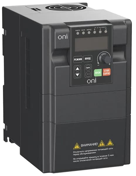 ONI Преобразователь частоты A150 380В 3Ф 3,7кВт 10А совстроенным тормозным модулем (A150-33-37NT)