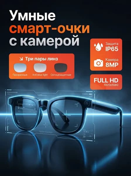 Очки с камерой и микрофоном / Умные очки