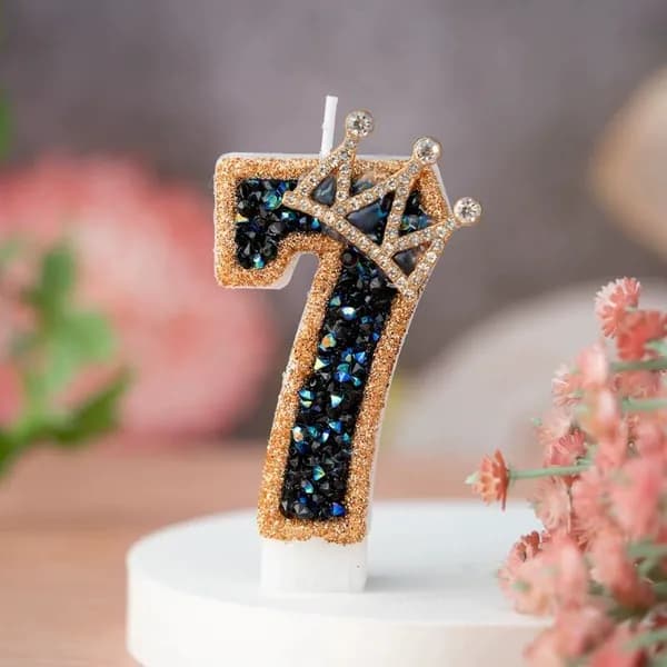 Свечи для торта цифра 7, 8 см, 1 шт