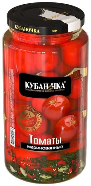 Кубаночка Томаты Маринованные, черри, 360 г