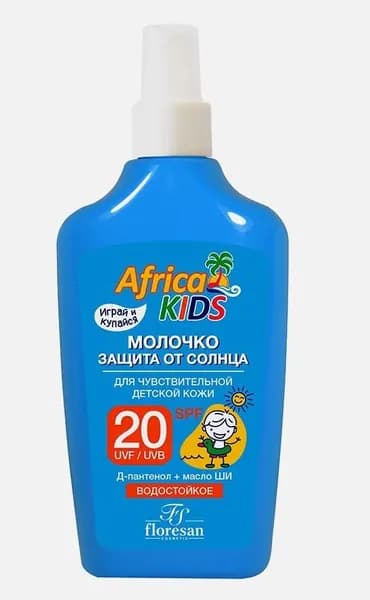 Floresan Молочко после солнца, Africa Kids, с Д-пантенолом, 200 мл