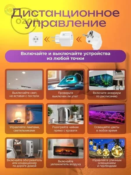 Умная розетка Matter с голосовым управлением, совместимость с Алиса и Google Home, работа без интернета