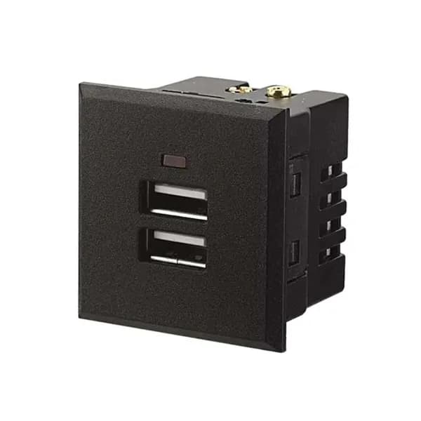 Модуль розетки питания 5V 2.1A, Черный