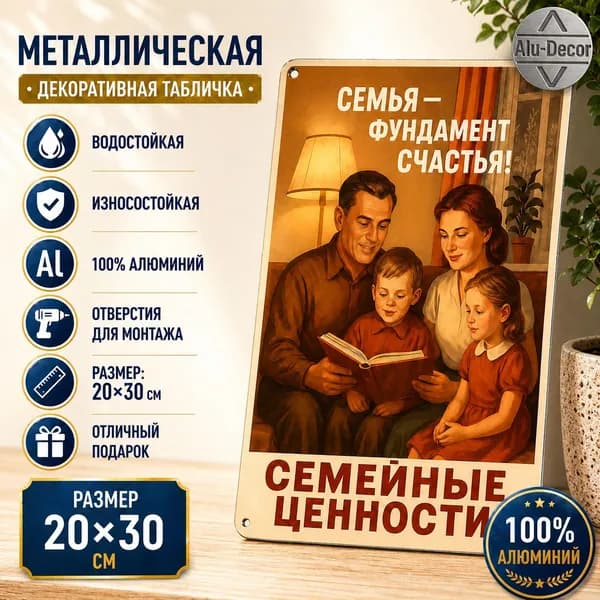 Интересная роспись по жести с русским текстом, имеющая образовательное значение, подходит для украшения дома и подарков, 20х30см