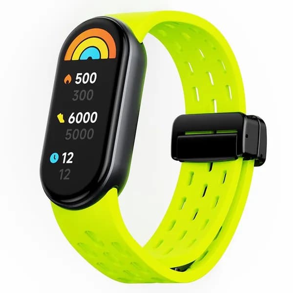 Силиконовый магнитный ремень для спортивных часов для Xiaomi MiBand 8 9 10