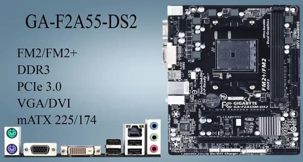 GA-F2A55M-DS2 /Socket FM2/FM2 plus/Процессор FM2+, FM2, FM2+, DDR3, Материнская плата