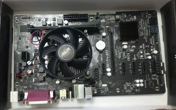 Материнская плата H81 Pro BTC, DDR3(4Gb), проц. Celeron184, кулер