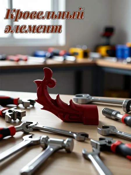Декоративный пластиковый элемент крыши в традиционном китайском стиле тёмно-красного цвета для украшения дома