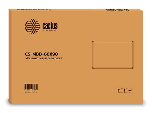 Доска магнитно-маркерная Cactus CS-MBD-60X90 магнитно-маркерная лак белый 60x90см алюминиевая рама