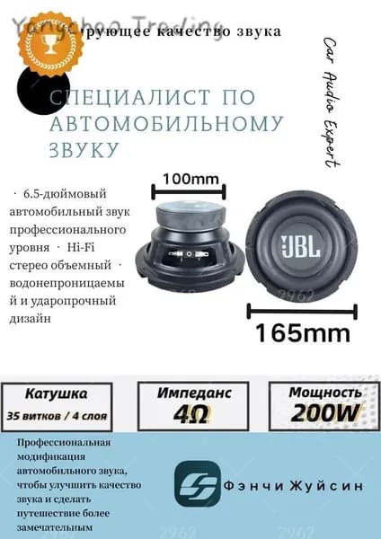 Сабвуфер автомобильный, 16.5 см (6.5 дюйм.)
