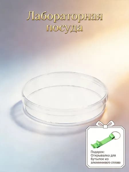 Чашка петри из пластика прозрачная с крышкой для хранения образцов, 10 шт