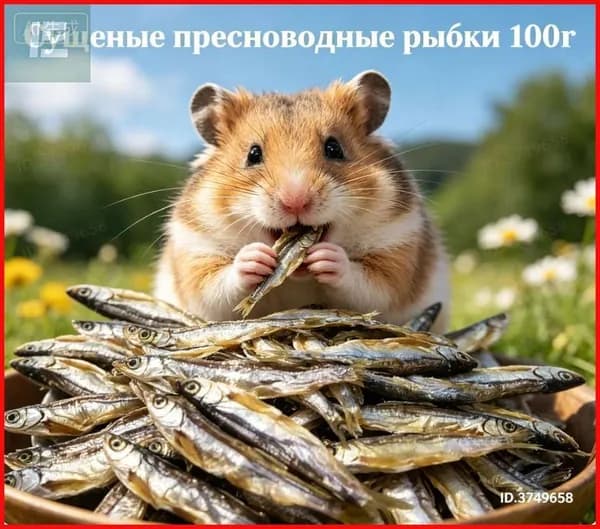 Корм премиум сушёная рыбка 100 г для всех видов рептилий