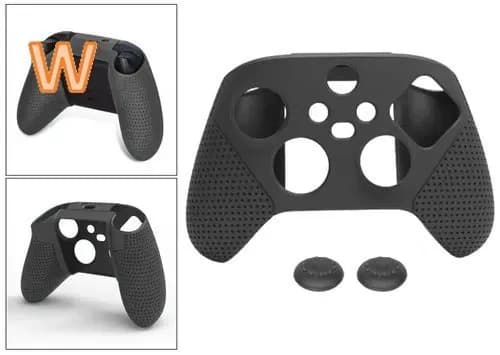 Силиконовый чехол + 2 накладки на стики для геймпада Xbox Series S X Черный