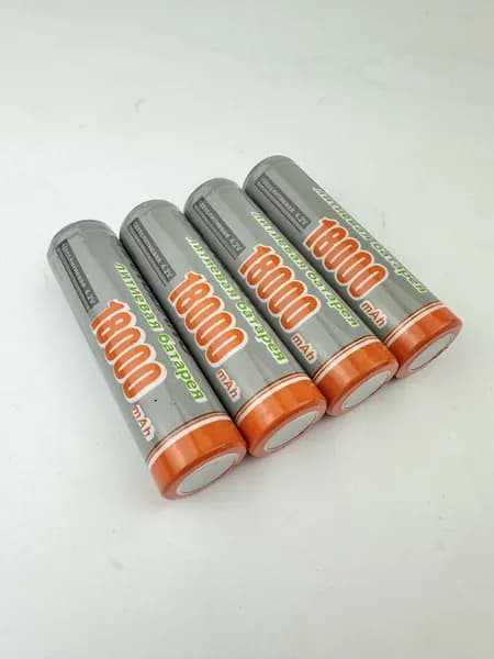 Батарейки аккумуляторные 18650, аккумулятор 4.2 V 18000mAh Li-ion Lightroom для налобного фонаря , шуруповерта, триммера, универсальный, 4шт
