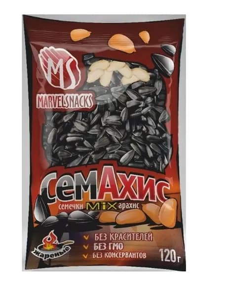 Marvelsnacks Микс Семечки+Арахис XL,вакуум, 120 г
