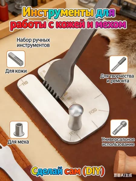Инструмент для работы с кожей, мехом