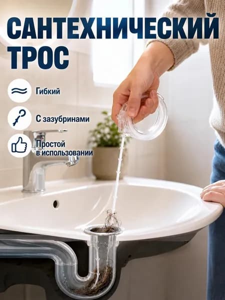 для прочистки канализационных труб от засоров.