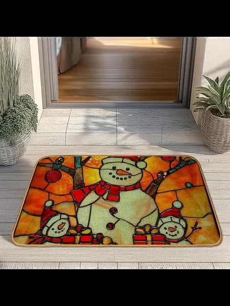 Фланелевый придверный коврик 50×80 см, мягкий, впитывающий
