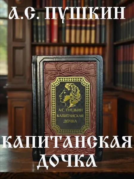 Капитанская дочка книга Александра Пушкина в кожаном переплёте, подарочное издание. | Пушкина Александра