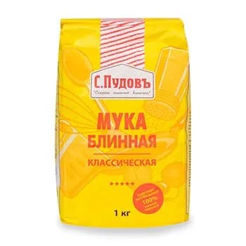 Мука блинная, С. Пудовъ , 1 кг, Россия 1шт