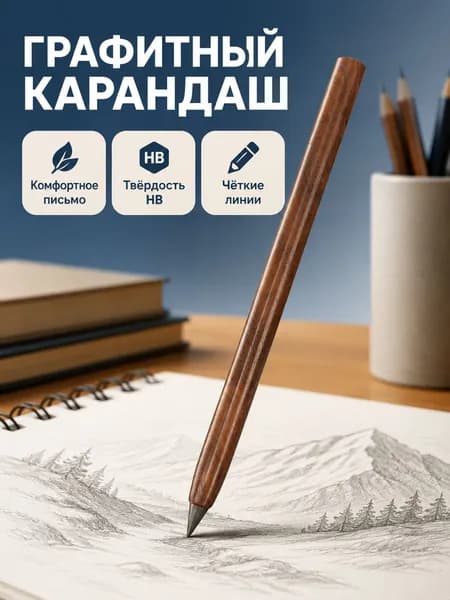 Карандаш, твердость: HB (Твердо-мягкий), толщина: 0.5 мм, 1 шт.