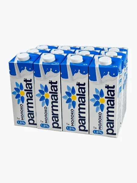 Молоко ультрапастеризованное 1,8% 12 шт х 1 л, Parmalat Уцененный товар