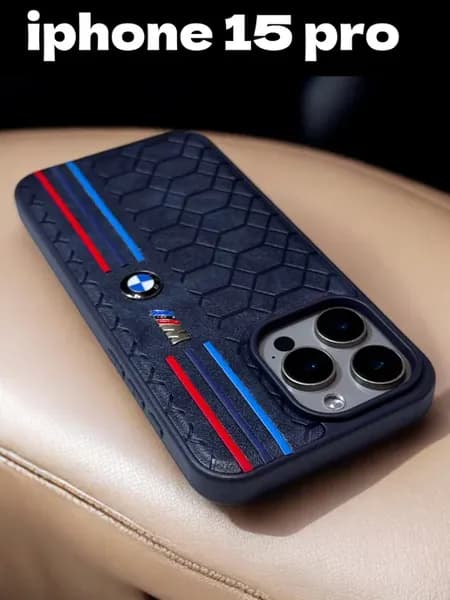 чехол на iphone 15 pro BMW силиконовый с принтом с защитой