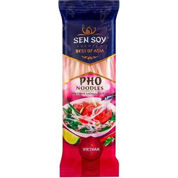 Макаронные изделия Sen Soy Fo-Kho Лапша рисовая 200 г