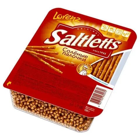 Соленые палочки, Lorenz, 150 г классические, SALTLETTS (623853-4027)
