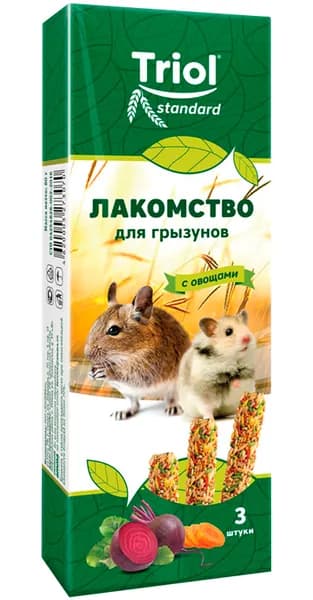 Лакомство TRIOL STANDARD лакомство для грызунов с овощами (3 шт)