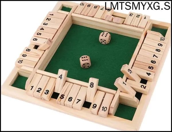 Настольная игра "Закрой коробку" (Shut The Box) для развития математики у детей 4-7 лет