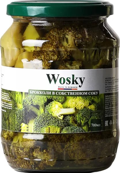Брокколи в собственном соку Wosky, 695 г