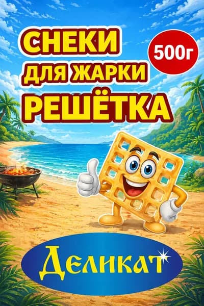 Снек, хворост, чипсы для жарки Решетка, Деликат, 500гр.