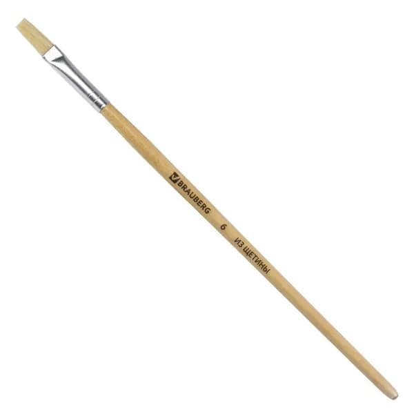 Кисть BRAUBERG щетина, плоская, №6