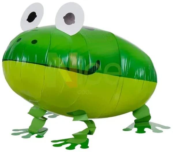 Шар 3D (22''/56 см) Ходячая Фигура, Лягушка, Зеленый, 1 шт. в уп.
