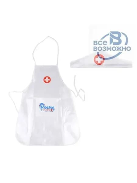 Детский костюм медсестры с фартуком и шапочкой