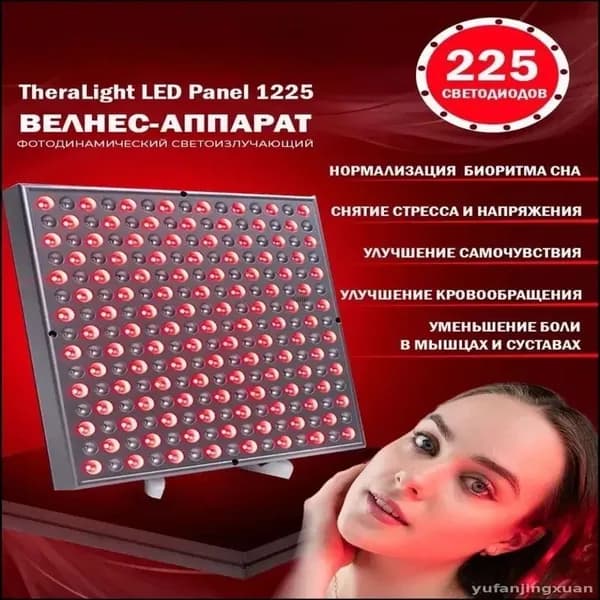 Эксклюзивная светодиодная панель 45 Вт с глубоким красным излучением 660 нм и инфракрасным 850 нм для эффективной терапии кожи, снятия мышечного и суставного дискомфорта