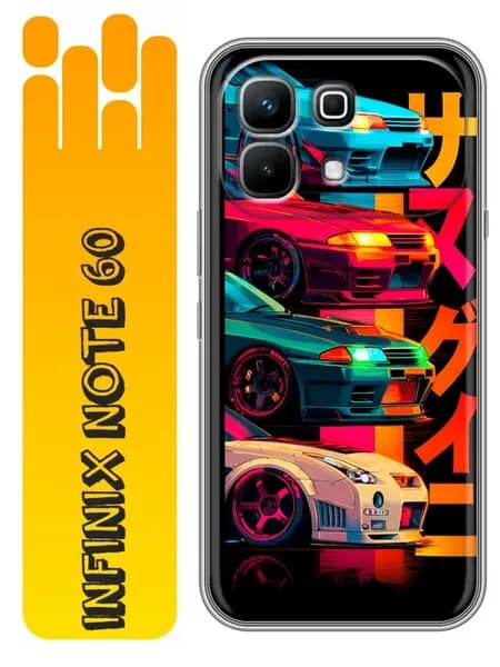 Чехол на Infinix Note 60 тачки аниме