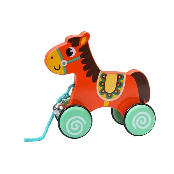 Деревянная игрушка-каталка Лошадка для детей