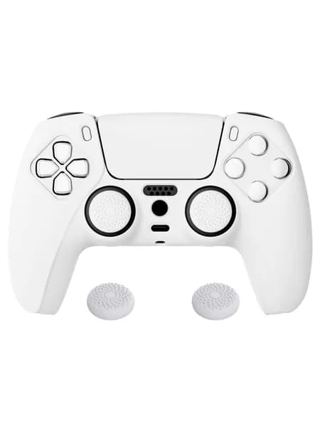 PlayVital Pure Series противоскользящий силиконовый чехол для геймпада PS5, мягкий корпус с накладками на стики для комфортной игры